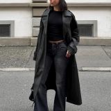 کت بارانی چرم مصنوعی-برشکا