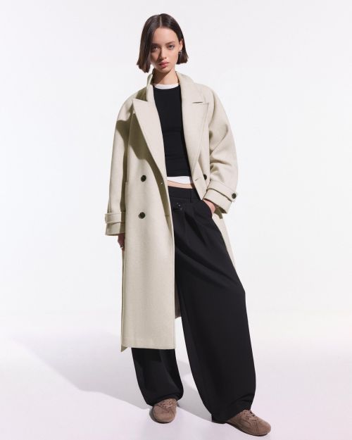 کت بارانی نرم با کمربند-برشکا