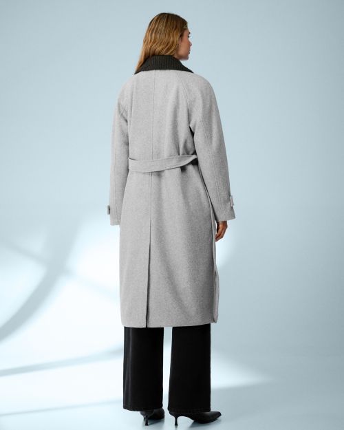 کت بارانی نرم با کمربند-برشکا