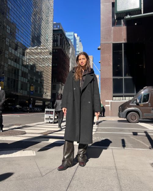 پالتوی بلند با سرشانه افتاده-برشکا