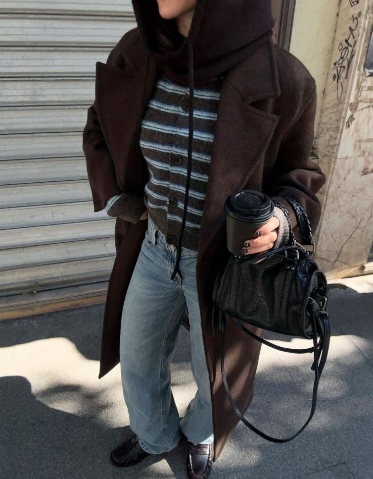 پالتوی بلند با سرشانه افتاده-برشکا