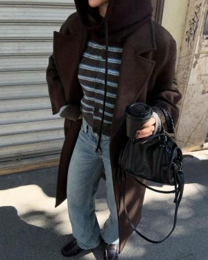 پالتوی بلند با سرشانه افتاده-برشکا