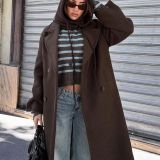 پالتوی بلند با سرشانه افتاده-برشکا