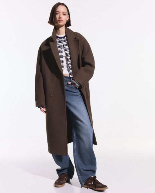 پالتوی بلند با سرشانه افتاده-برشکا