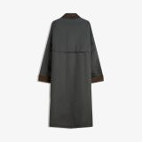 پالتوی با جلوه واکس و یقه متضاد-برشکا