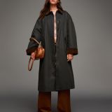 پالتوی با جلوه واکس و یقه متضاد-برشکا