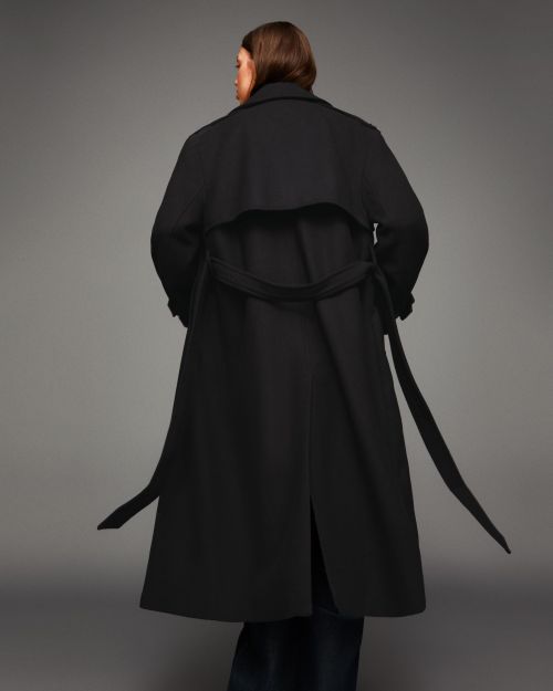 پالتوی ترنچ بافت حس نمدی بزرگ‌سایز-برشکا