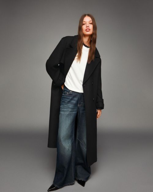 پالتوی ترنچ بافت حس نمدی بزرگ‌سایز-برشکا