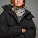 کاپشن پافر بلند با کلاه و ضدآب-برشکا