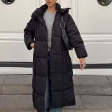 کاپشن بلند کلاه‌دار پفی ضدآب-برشکا