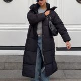 کاپشن بلند کلاه‌دار پفی ضدآب-برشکا