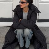 کاپشن بلند کلاه‌دار پفی ضدآب-برشکا