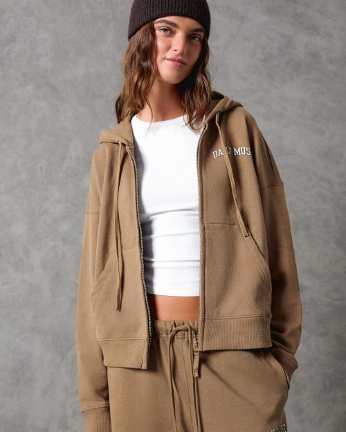 هودی زیپ‌دار گلدوزی شده-برشکا