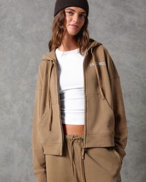 هودی زیپ‌دار گلدوزی شده-برشکا