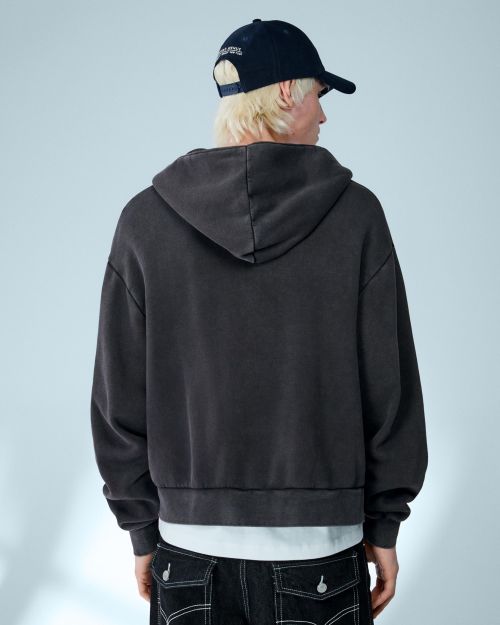 سویشرت زیپ‌دار با برش جعبه‌ای کوتاه-برشکا