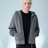 سویشرت زیپ‌دار با برش جعبه‌ای کوتاه-برشکا