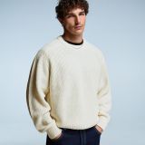 ژاکت بافتنی ترکیبی از پشم پرل-برشکا