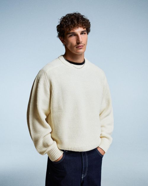 ژاکت بافتنی ترکیبی از پشم پرل-برشکا