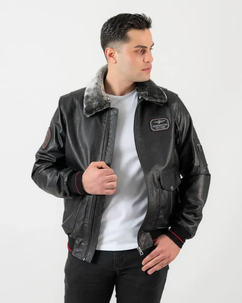 کت چرم اصل مردانه Drake Pilot Model
