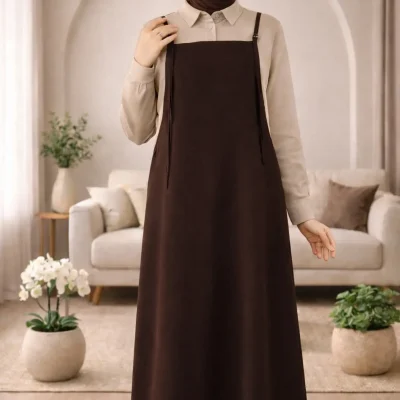 لباس تسکتور مدل السا با پارچه کرپ حریر Elmoda