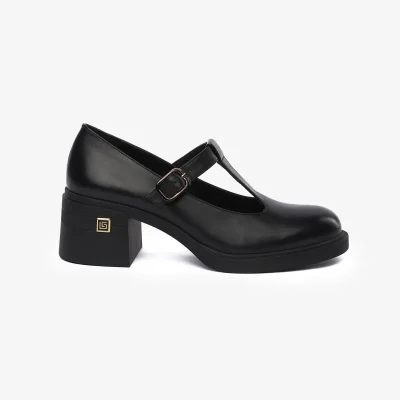 کفش کلاسیک زنانه چرم اصل مشکی 5K2UA59303 Greyder