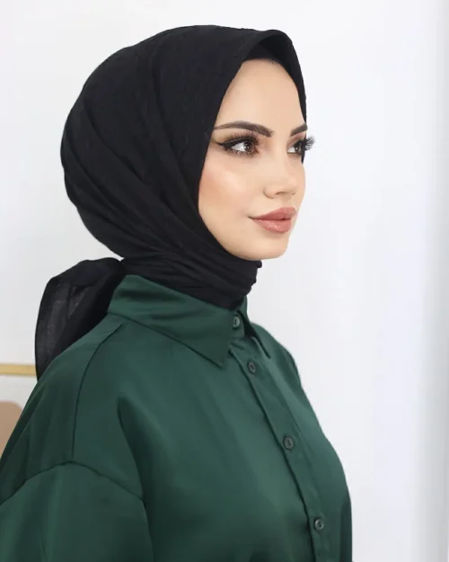 شال کراش زنانه بامبو مشکی