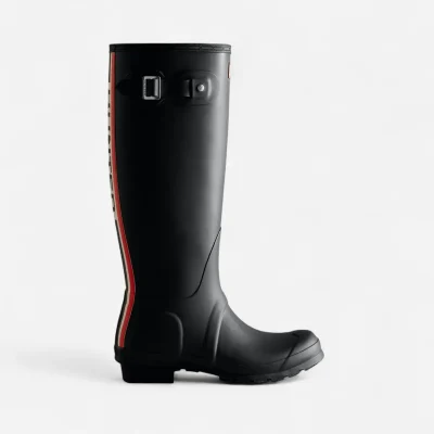 زنانه مشکی بوت بلند WFT2353RMA-BLK Originals Wellington Tri Colour Logo Hunter