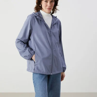 LCW Vision کاپشن کتان زنانه یقه جکت مدل Oversize LC Waikiki