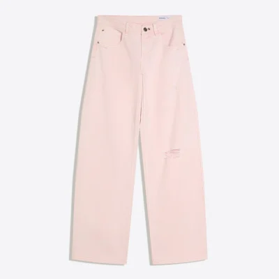 شلوار جین اسلش طرح استودیو با ظاهر شسته bershka