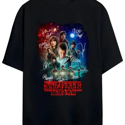 تیشرت مردانه و زنانه STRANGER THINGS پنبه‌ای Svart Wear