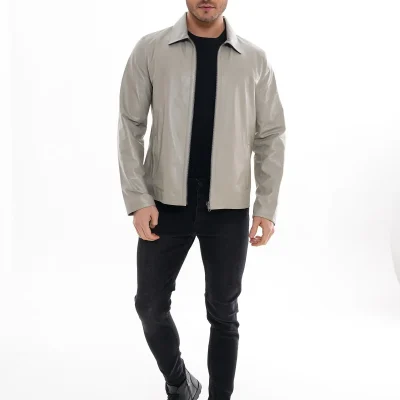 کت چرم اصل دو رو مردانه مدل 9722Astro - مناسب بهار Metins Leather