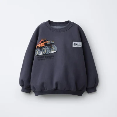 سویشرت بچگانه طرح کامیون هیولا zara