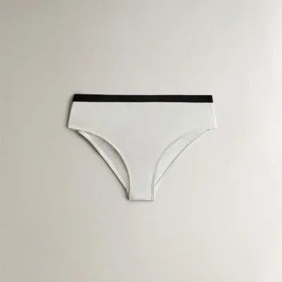 شورت بیکینی بلند با نوار کنتراست zara