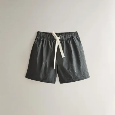 شورت ساحلی مردانه ساده با کش و بند متضاد zara