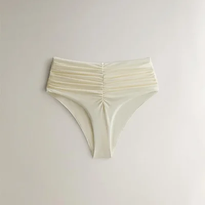 شورت بیکینی ساحلی بوزگولو با کمر جمع‌شده zara