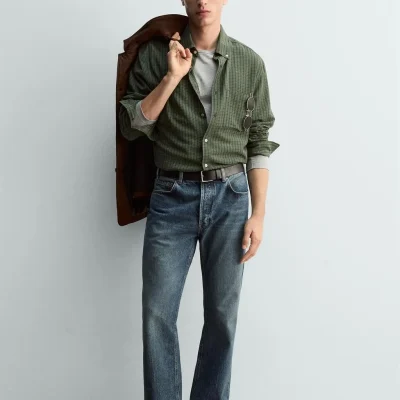 پیراهن چهارخانه مردانه مدل REGULAR FIT zara