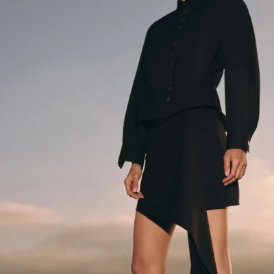 پیراهن زنانه کامبری طرح دار - مدل W.CAMISA zara