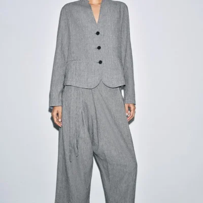 شلوار پاره‌ای ZW COLLECTION با طرح کازایاگی zara