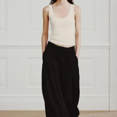 تیشرت کنتراست با بندهای پهن zara