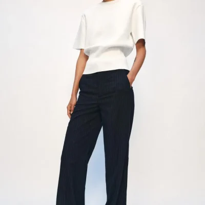 شلوار راه‌راه نازک ZW COLLECTION zara