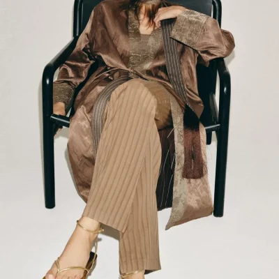 صندل تخت متالیک زنانه zara