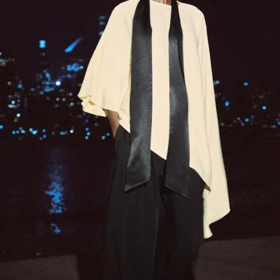 بلوز نامتقارن ZW COLLECTION با شال zara