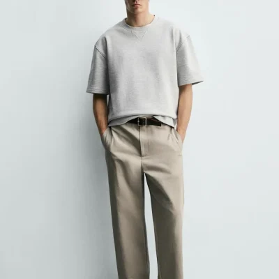 سویشرت باکس‌کات پنبه‌ای مردانه zara