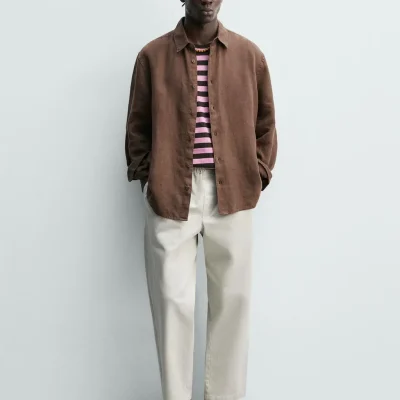 شلوار چینو ریلکس فیت zara