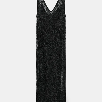 میدی لباس منجوق‌دوزی شده ZW COLLECTION zara