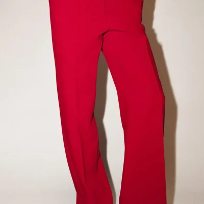 شلوار راسته با کمر بلند zara