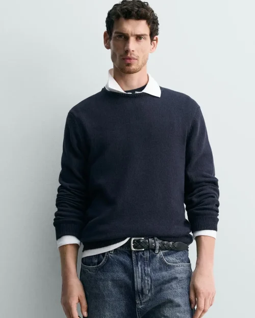 پلیور کتان و پنبه‌ای مدل REGULAR FIT