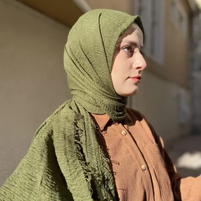 شال بورومجوک مشکی - خاکی