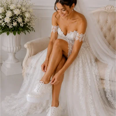 کفش مجلسی عروس با پاشنه بلند و پاشنه توپر - Beyaz KÜPÜRLÜ MODEL