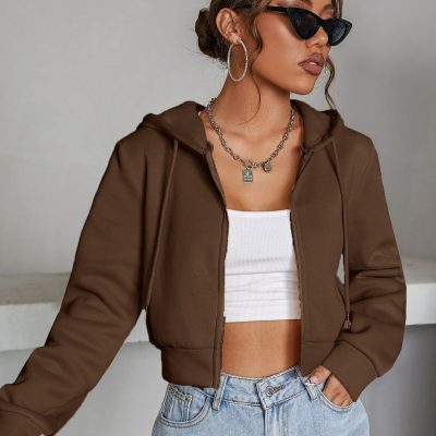 سویشرت یقه گرد مردانه و زنانه Kahverengi1